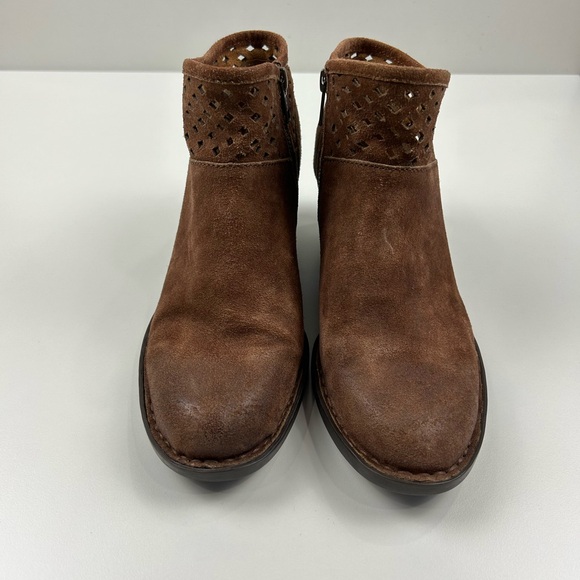 Born Women’s Size 8 Winema Brown Leather Ankle Zip Booties - Picture 2 of 11